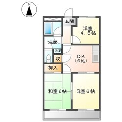 北楠駅 徒歩10分 2階の物件間取画像